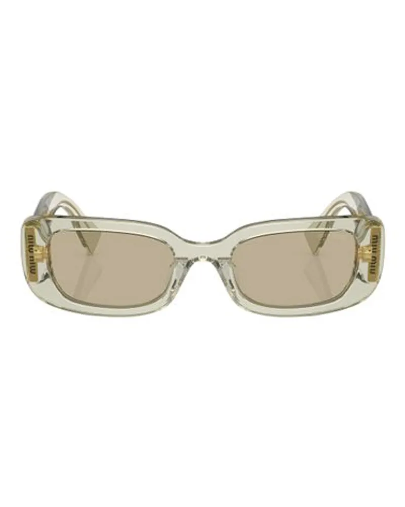 Miu Miu Rechteck Sonnenbrille Brown