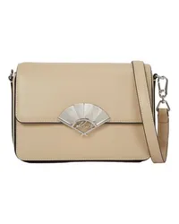 Karl Lagerfeld Mittelgroße Crossbody-Tasche mit K/Signatur-Fächer Beige