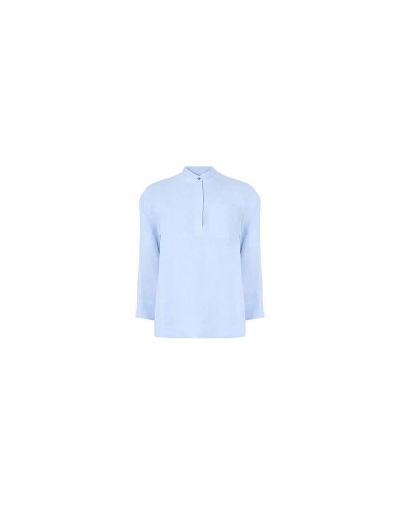 Bottega Veneta Hemd Aus Leder Mit Flanell-Print Blue