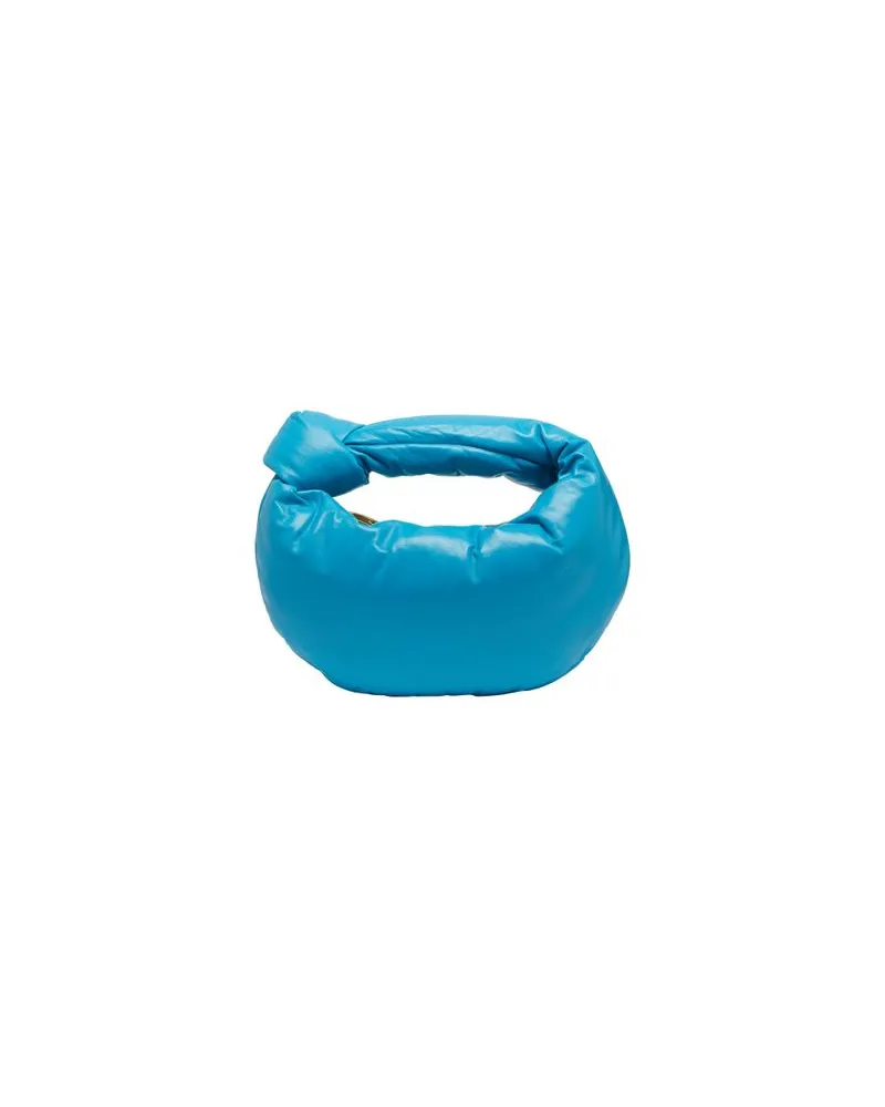Bottega Veneta Hemd Aus Leder Mit Flanell-Print Blue