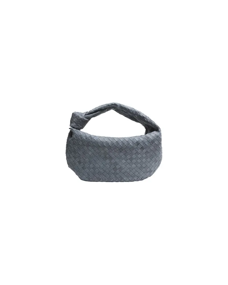 Bottega Veneta Hemd Aus Leder Mit Flanell-Print Blue