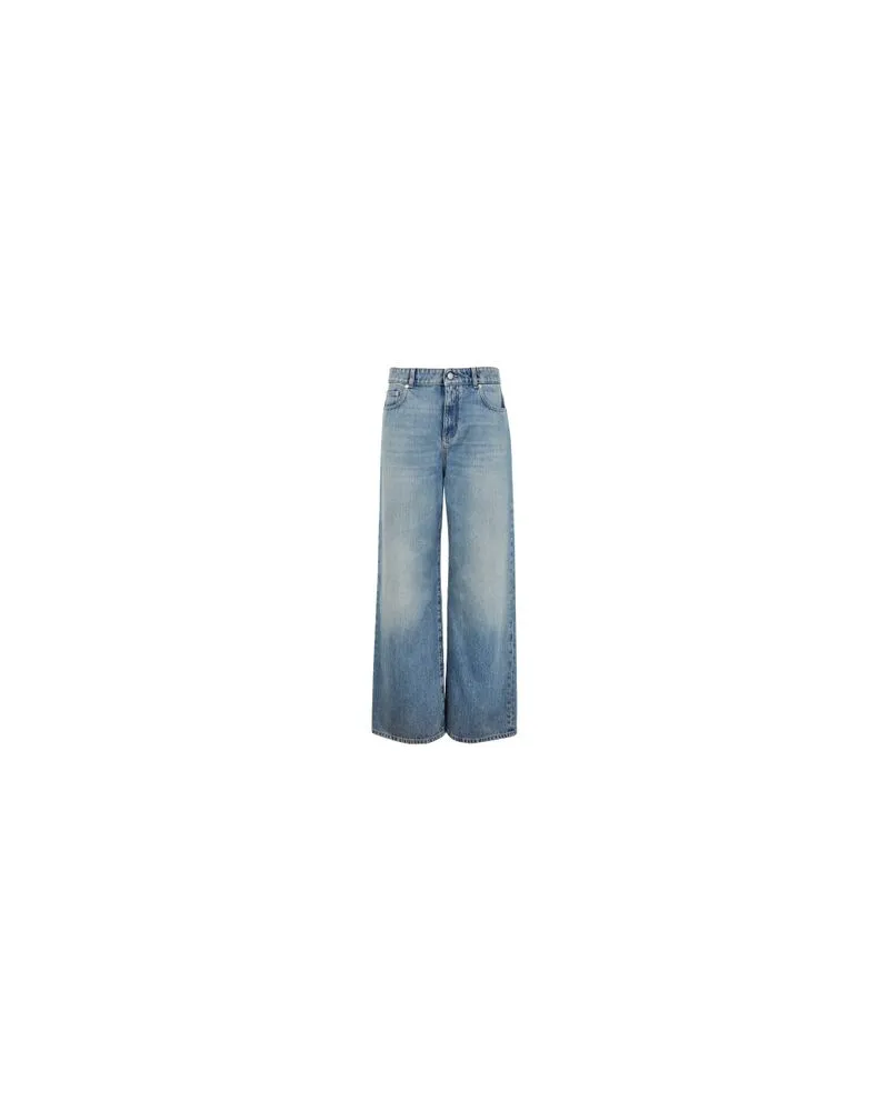 Bottega Veneta Hemd Aus Leder Mit Flanell-Print Blue