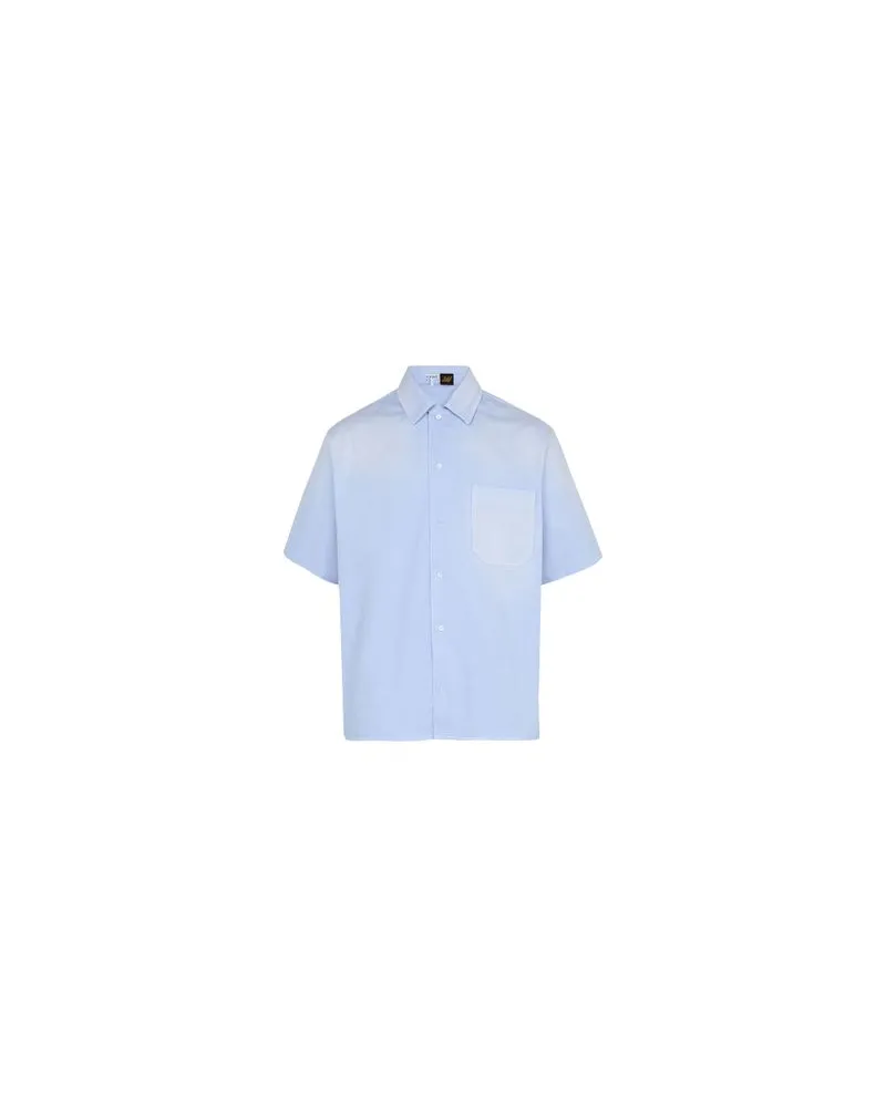 Bottega Veneta Hemd Aus Leder Mit Flanell-Print Blue