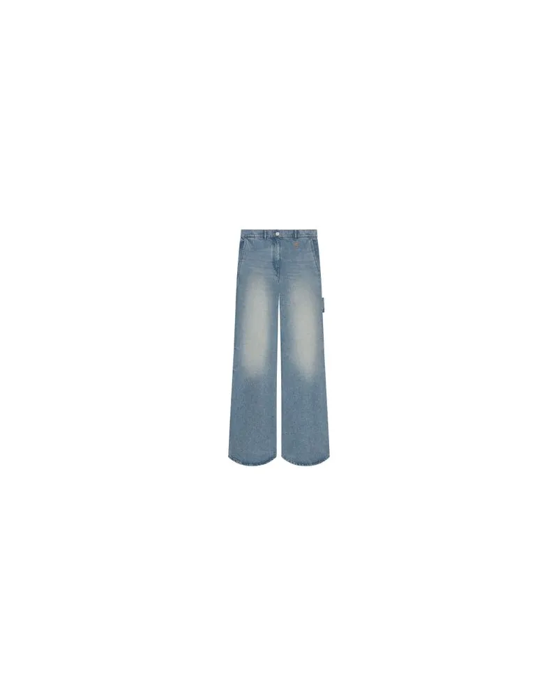 Bottega Veneta Hemd Aus Leder Mit Flanell-Print Blue