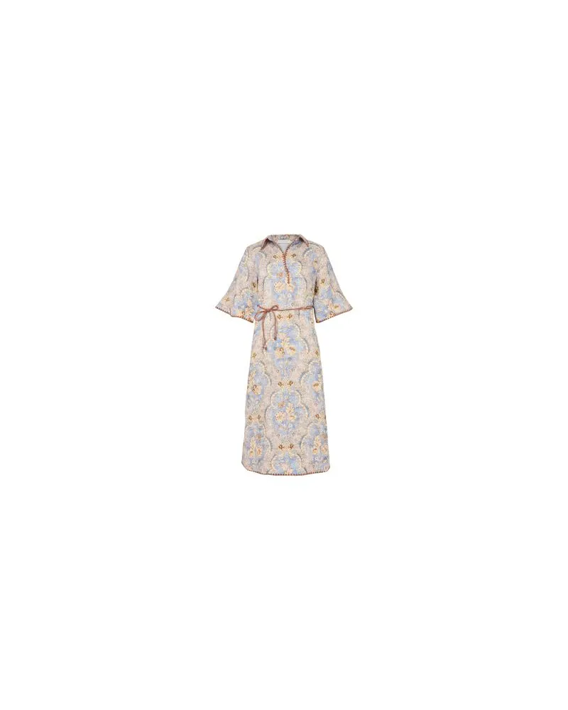 Bottega Veneta Hemd Aus Leder Mit Flanell-Print Blue