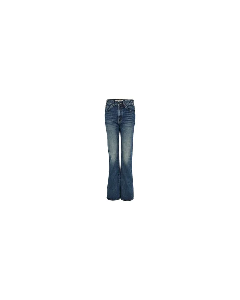 Bottega Veneta Hemd Aus Leder Mit Flanell-Print Blue