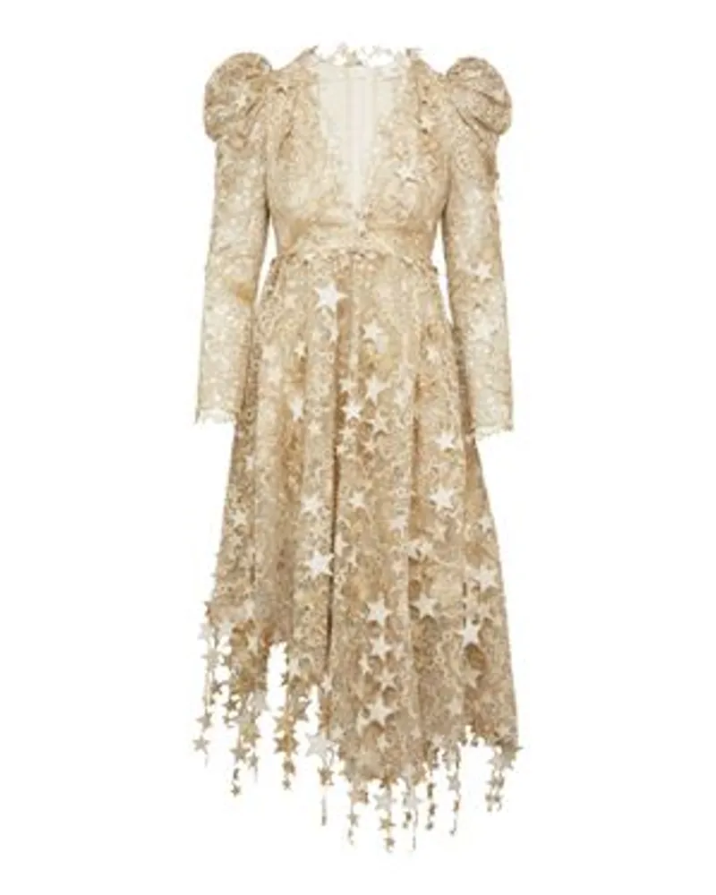 Zimmermann MidiKleid Celestial Zodiac Star Off-white