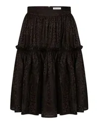 Nina Ricci Babydoll-Midirock mit Leopardenmuster Black