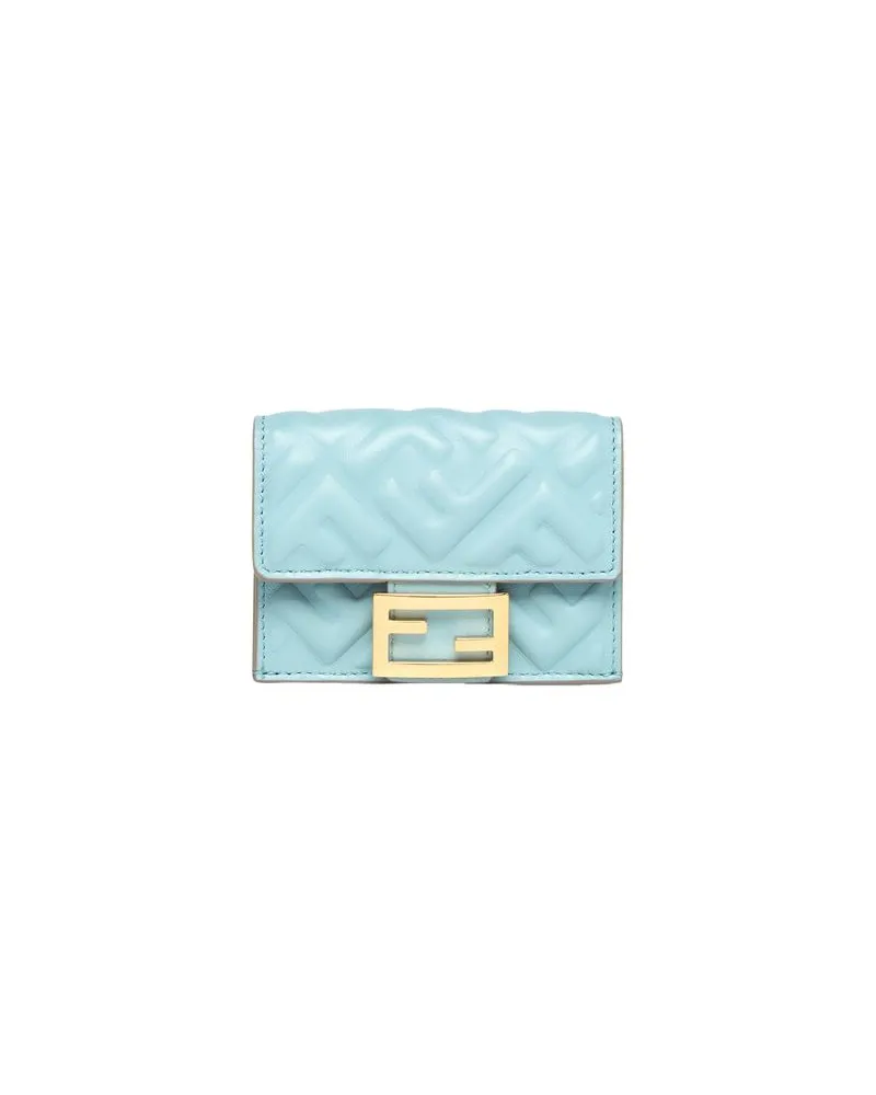 Fendi Micro-Trifold-Portemonnaie Baguette Blue