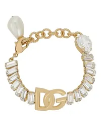 Dolce & Gabbana Armband mit Strasssteinen Gold