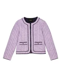 Maje Kurze Tweed-Jacke Pink