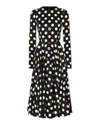 Dolce & Gabbana Gepunktetes Kleid mit Circle-Rock Black