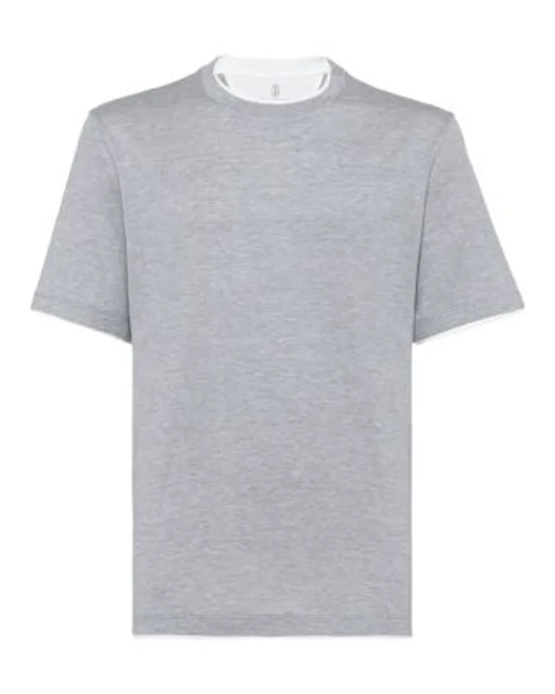 Brunello Cucinelli T Shirt Kurzarm Grey