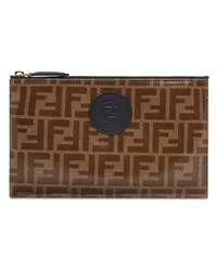 Fendi Kleine Flache Pochette Brown