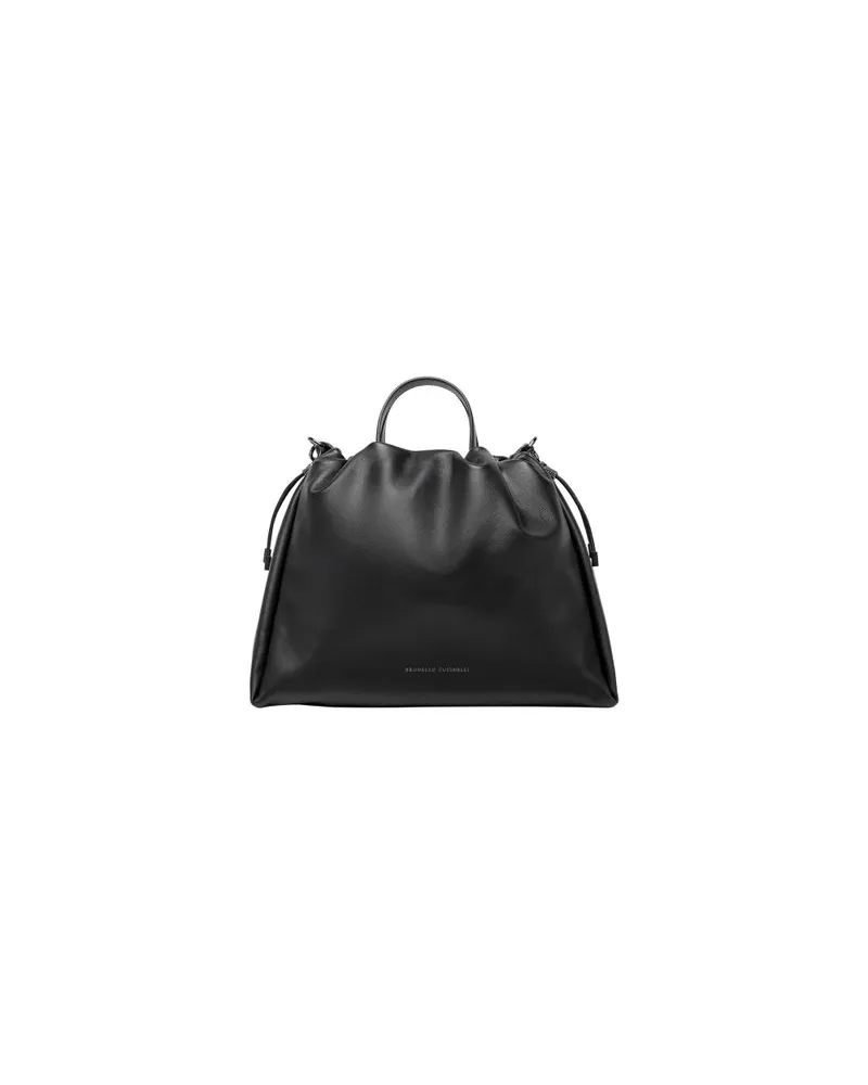 Brunello Cucinelli Große Bucket-Bag Black