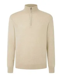 Hackett Pullover mit halbem Reißverschluss Beige