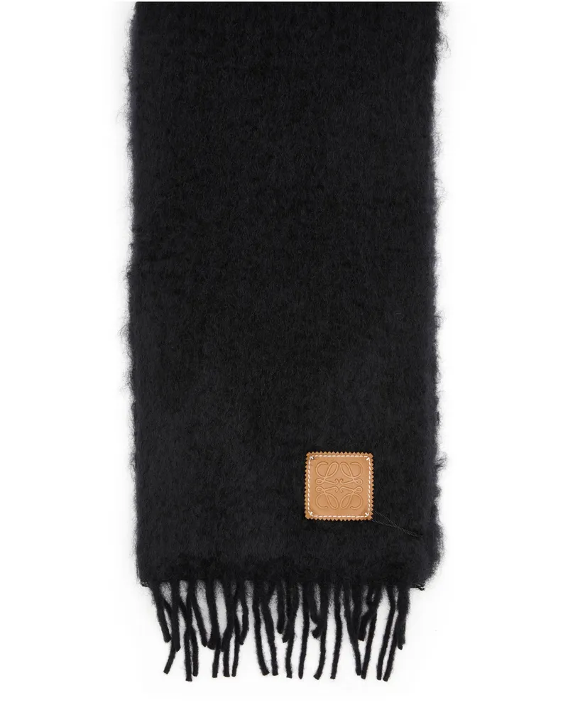 Loewe Schal aus Mohair und Wolle Black