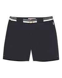 Orlebar Brown Badeshorts Bulldog mit Streifengürtel Navy