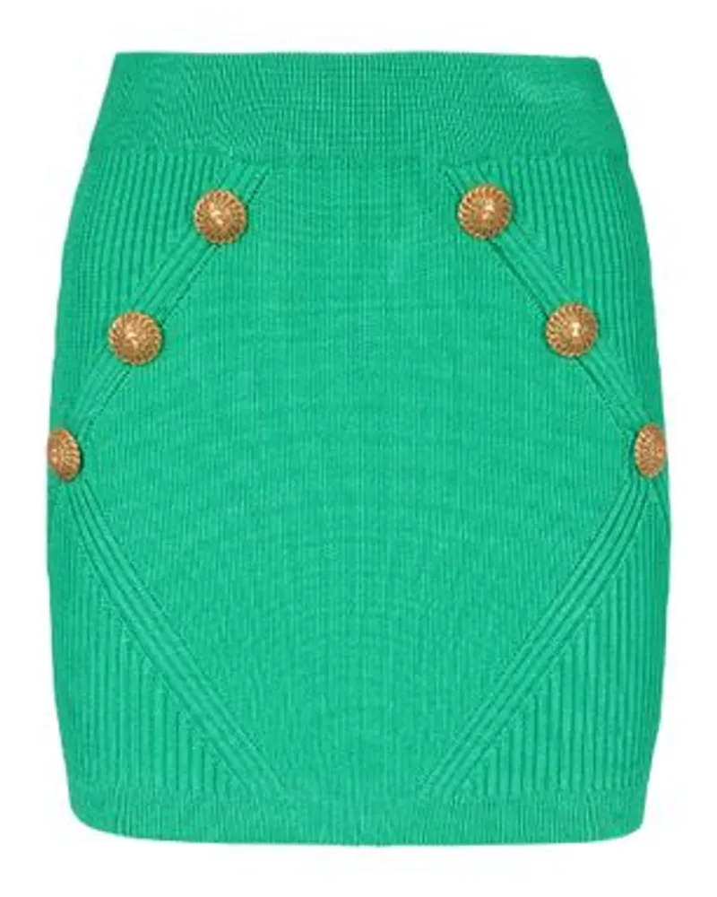 Balmain Kurzer Strickrock Green