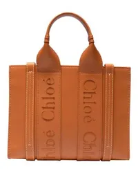 Chloé Kleine Cabas-Tasche Woody Brown