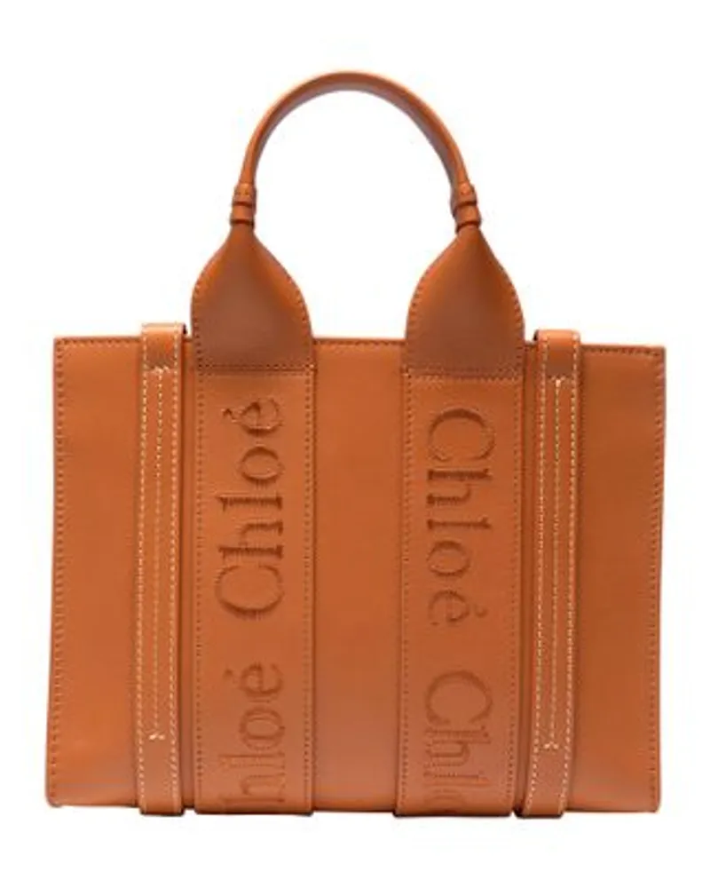 Chloé Kleine Cabas-Tasche Woody Brown