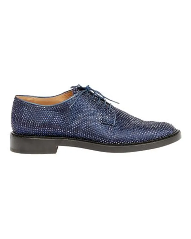 Maison Margiela Tabi Schnürschuhe mit Strass Blue