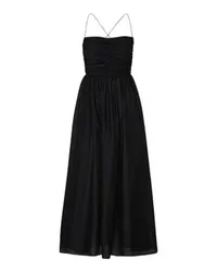 Matteau Gerafftes Spitzenkleid Black