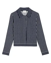 Claudie Pierlot Gestreifter Strick-Cardigan Blue