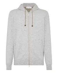 Brunello Cucinelli Cardigan im Sweatstil Grey