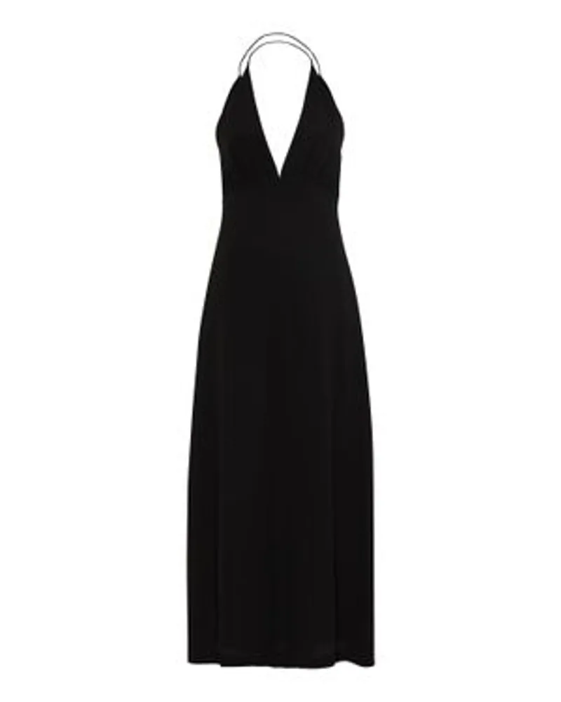 Totême Langes Seidenkleid Black