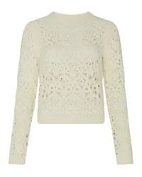 Chloé Wollpullover mit Stickerei Off-white