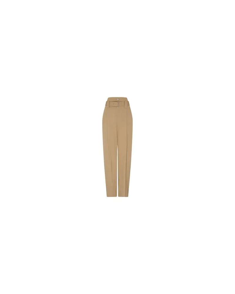 Bottega Veneta Belted cotton pants Beige