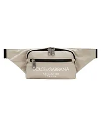 Dolce & Gabbana Kleine Nylon-Gürteltasche Beige