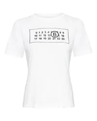 Maison Margiela Cotton Jersey Numeric T-Shirt White