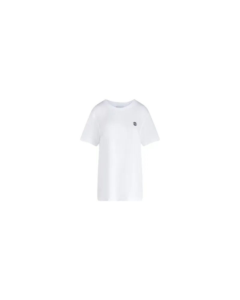 Burberry Baumwoll-T-Shirt mit Monogrammmotiv White