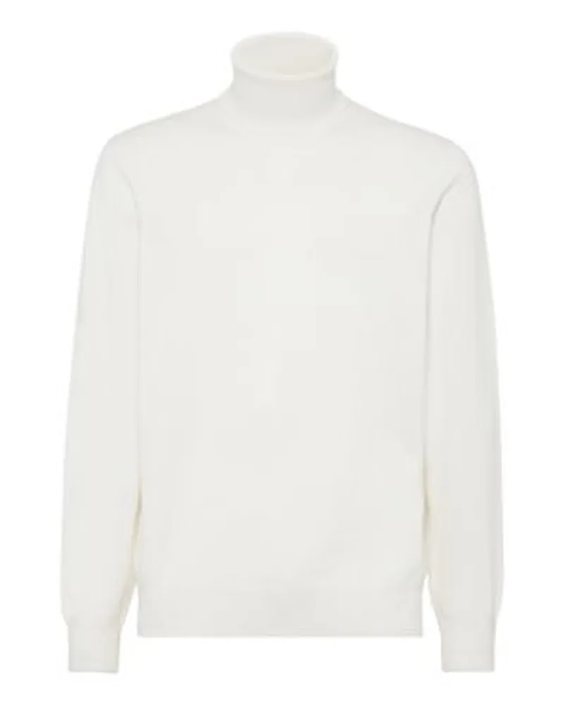 Brunello Cucinelli Rollkragenpullover White