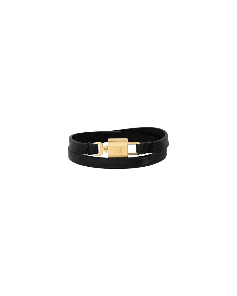 Louis Vuitton LV Padlock Double Tour Armband Black