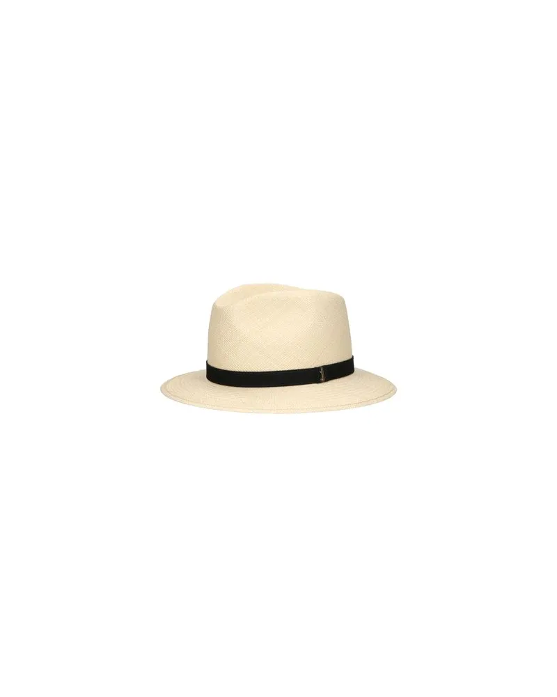 Borsalino Panamahut Quito mit mittlerer Krempe Country White