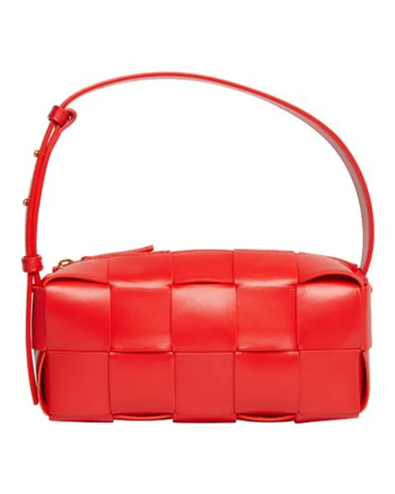 Bottega Veneta Klein Tasche Brick Cassette Red