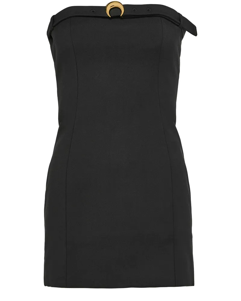 Marine Serre Minikleid aus Schurwolltwill 