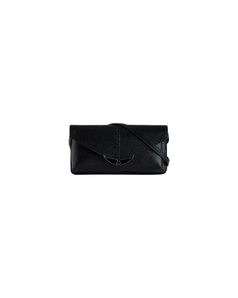 Zadig & Voltaire Clutch Bordeline GeprÃ¤gt Black