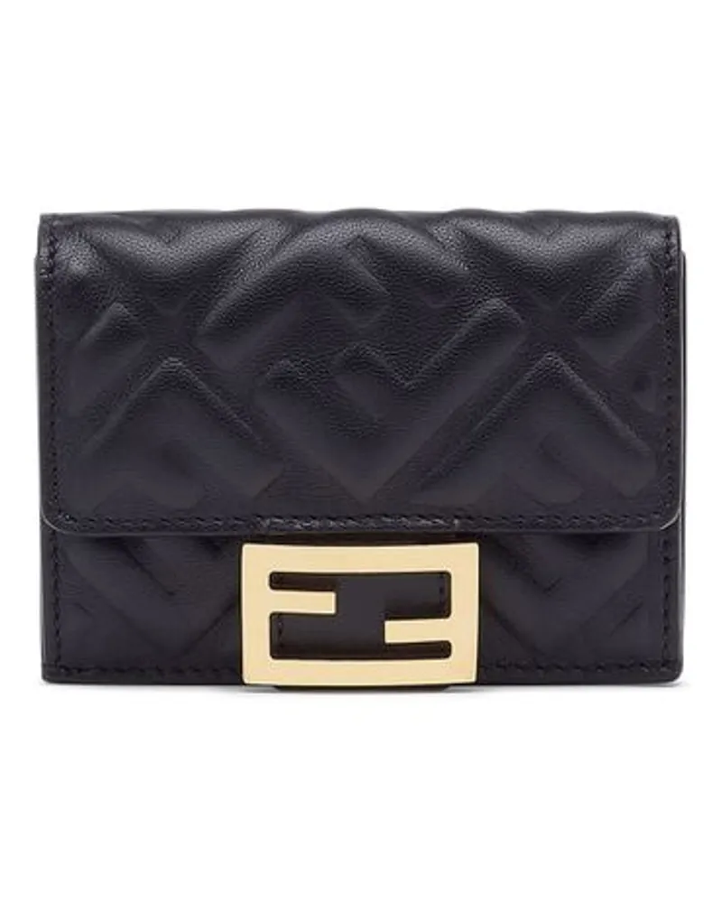 Fendi Micro-Trifold-Portemonnaie Baguette Black