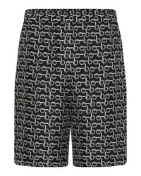 Burberry Shorts mit Allover-Print Silver