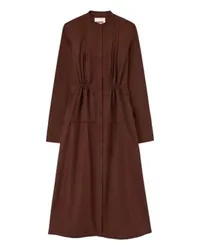 Jil Sander Hemdkleid mit Schößchen und lässigem Schnitt Brown