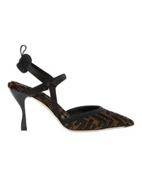 Fendi Slingback mit hohem Absatz Black