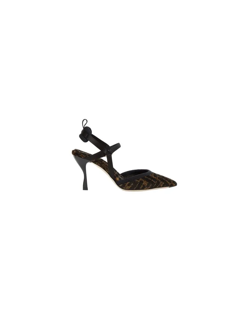 Fendi Slingback mit hohem Absatz Black