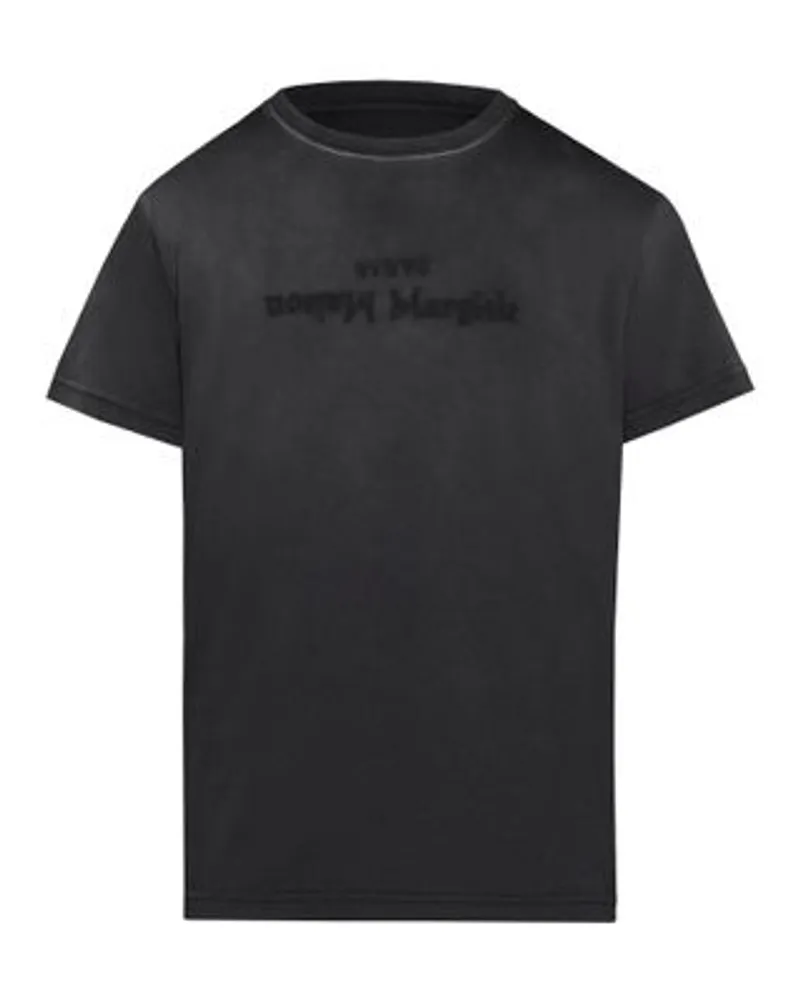 Maison Margiela T-Shirt mit Reverse Logo Black