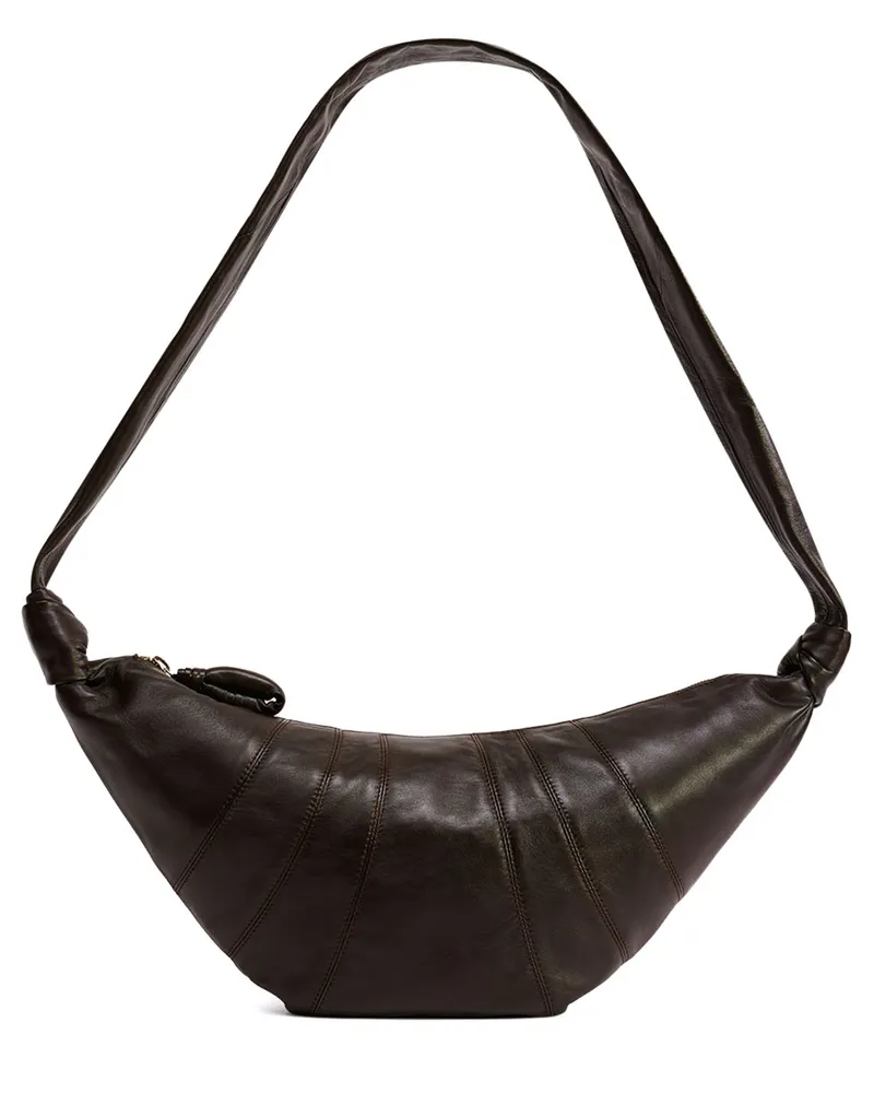 Christophe Lemaire Mittelgroße Tasche aus Glattleder Croissant 