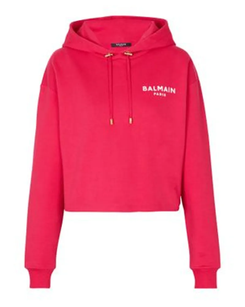 Balmain Kurzes Sweatshirt Öko-Design Pink