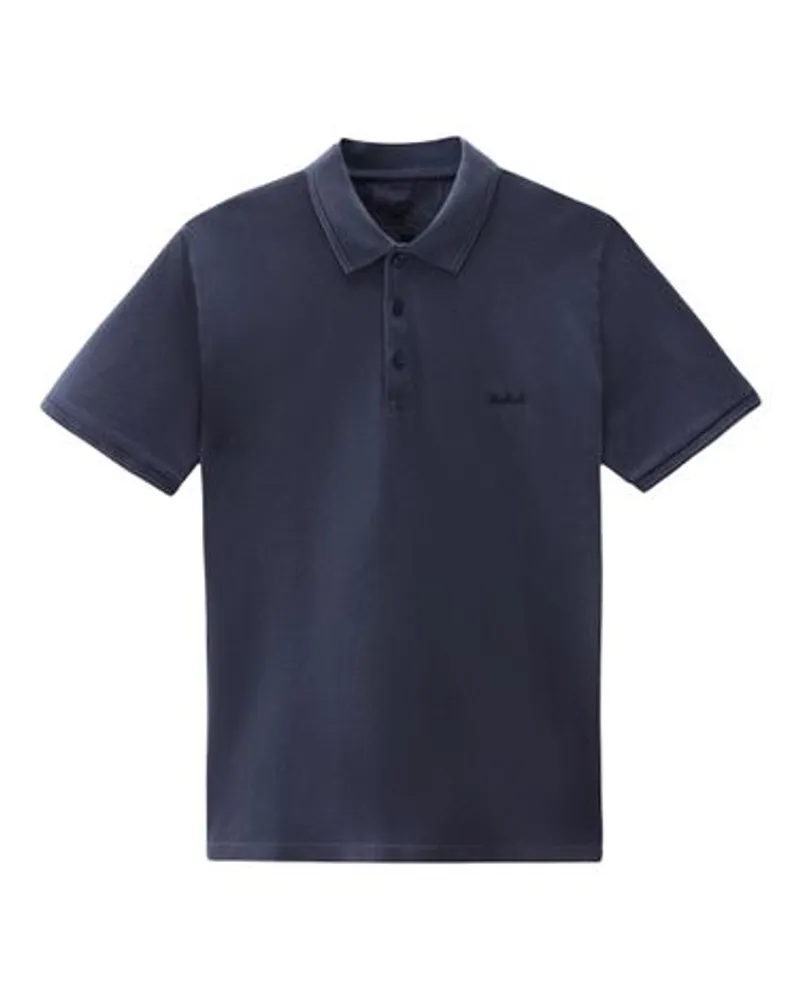 Woolrich Stückgefärbtes Mackinack-Polo Blue